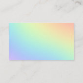 Pastel Rainbow Ombre Cartes de visite (Dos)