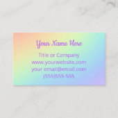 Pastel Rainbow Ombre Cartes de visite (Devant)