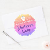 Pastel Rainbow Ombre Rhinestone Cake Pastry Label (Envelop)