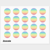 Pastel Rainbow Ombre Ronde Sticker (Vel)
