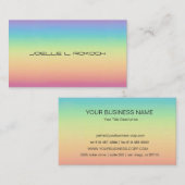 Pastel Rainbow Ombre Visitekaartje (Voorkant / Achterkant)