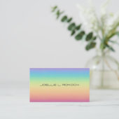 Pastel Rainbow Ombre Visitekaartje (Staand voorkant)