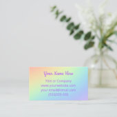 Pastel Rainbow Ombre Visitekaartjes (Staand voorkant)