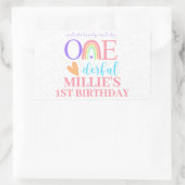 Pastel Rainbow ONE derful 1st Birthday Stickers (Sac)
