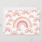 Pastel Rainbow One Girls 1st Birthday Invitation (Dos)