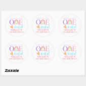 Pastel Rainbow ONEderful 1st Verjaardag Stickers (Vel)