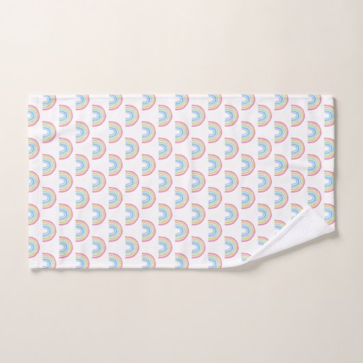 Pastel Rainbow-patroon Bad Handdoek (Handdoek)