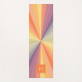 Pastel Rainbow Pattern Monogram Exercise Yogamat (Voorkant)