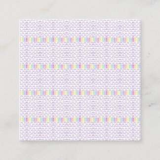 Pastel Rainbow Pattern Square Visitekaartje