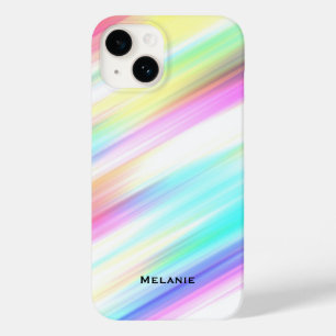 Pastel Rainbow-penseelstreken - Aangepast Case-Mate iPhone 14 Hoesje