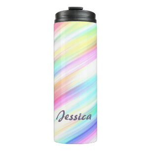 Pastel Rainbow-penseelstreken - Aangepast Thermosbeker