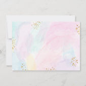 Pastel Rainbow Pink Gold Birthday Bedankkaart (Achterkant)