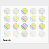 Pastel Rainbow Polka Dots Ronde Sticker (Vel)