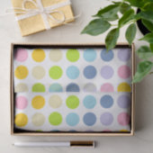 Pastel Rainbow Polka Dots Tissuepapier (Geschenk)
