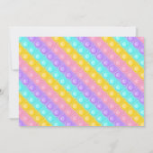 Pastel Rainbow Pop It Fidget Speelgoed Birthday Pa Kaart (Achterkant)