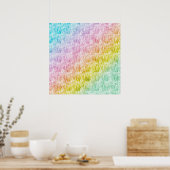 Pastel Rainbow Poster (Keuken)