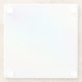 Pastel Rainbow Prismatic Lesbian Wedding Glazen Onderzetter (Achterkant)