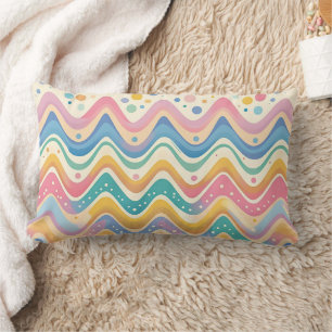 Pastel Rainbow Retro Abstract Design Kussen