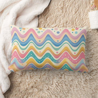 Pastel Rainbow Retro Abstract Design Kussen