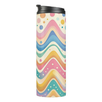 Pastel Rainbow Retro Abstract Design Thermosbeker