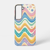 Pastel Rainbow Retro Abstract Samsung Galaxy Hoesje (Achterkant)