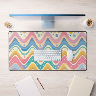 Pastel Rainbow Retro Design abstrait