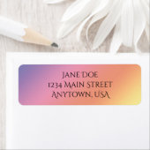 Pastel Rainbow Return Address Label (Insitu)