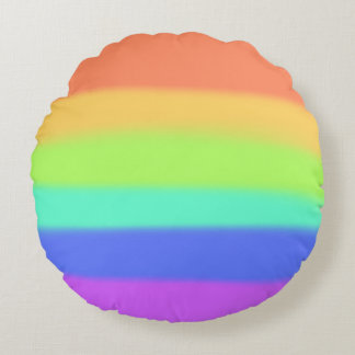 Pastel Rainbow Rond Kussen