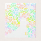 Pastel Rainbow Rose Mariages Cartes de Place (Outside Unfolded)