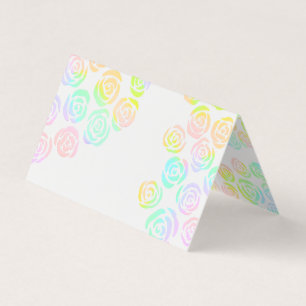 Pastel Rainbow Rose Mariages Cartes de Place