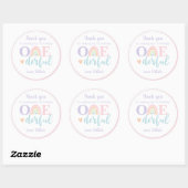 Pastel Rainbow Round Favoriet Sticker (Vel)