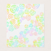 Pastel Rainbow-Rozen Weddenschapskaarten Kaart (Binnenkant ongevouwen)