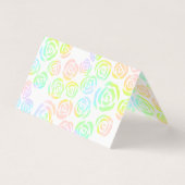 Pastel Rainbow-Rozen Weddenschapskaarten Kaart (Achterkant)