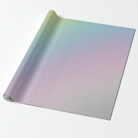 Pastel Rainbow Schaduw Gradient Blur Abstract Desi Cadeaupapier (Uitgerold)