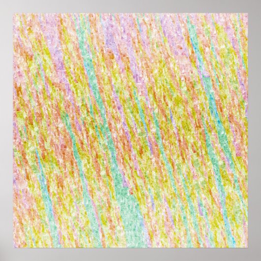 Pastel Rainbow Scribbles Poster (Voorkant)