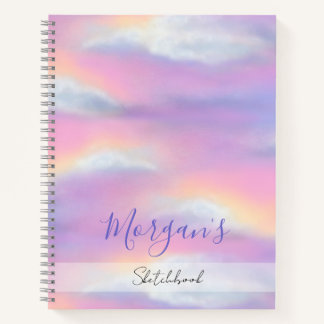 Pastel Rainbow Sky Custom Sketchbook Notitieboek