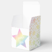 Pastel Rainbow Star-Baby shower Bedankdoosjes (Geopend)