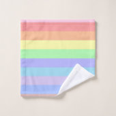 Pastel Rainbow Stripes (Gant de toilette)