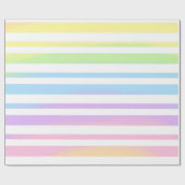 Pastel Rainbow Stripes Abstract Blur Art Design Cadeaupapier (Vlak)