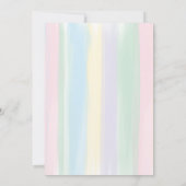 Pastel Rainbow stripes Baby shower Invitation (Dos)