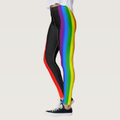 Pastel Rainbow Stripes Gay Pride LGBT-ondersteunin Leggings (Links)
