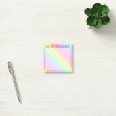 Pastel Rainbow Stripes Nom Post-It® Notes (Bureau)