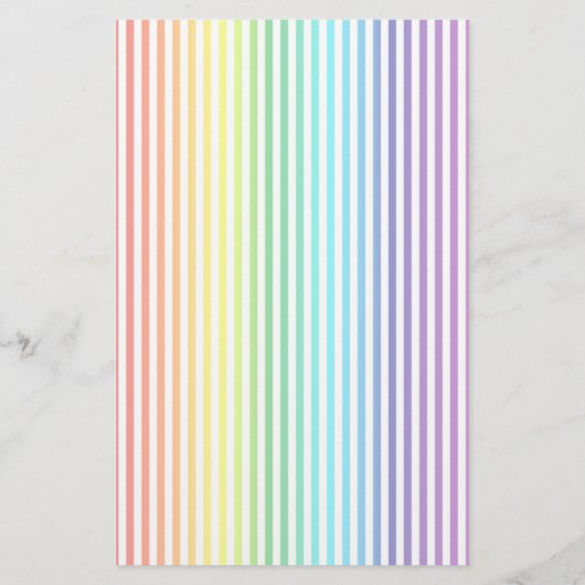 Pastel Rainbow Stripes Pattern Artisan Soap Wrapen (Achterkant)