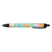 Pastel Rainbow Tie Dye Spiral Pattern Zwarte Inkt Pen (Bodem)