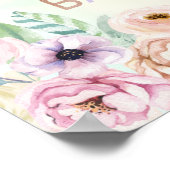 Pastel Rainbow Unicorn Baby shower Welkomstteken Poster (Hoek)