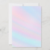 Pastel Rainbow Unicorn Birthday Kaart (Achterkant)