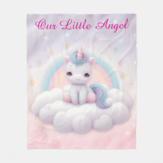 Pastel Rainbow Unicorn Blanket Fleece Deken