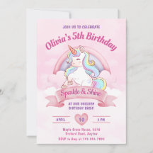 Pastel Rainbow Unicorn Magisch Verjaardagsfeest