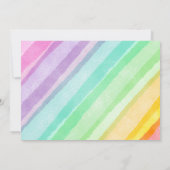 Pastel Rainbow verjaardagsfoto uitnodiging (Achterkant)