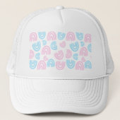 Pastel Rainbow Vibes Trucker Hat Pet (Voorkant)